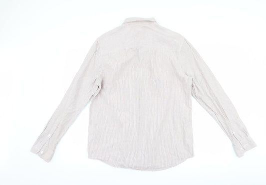 Topman Mens Red Striped   Button-Up Size L