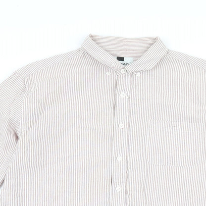 Mens UK Size L Topman Red  Button-Up Long Sleeve Casual Shirt