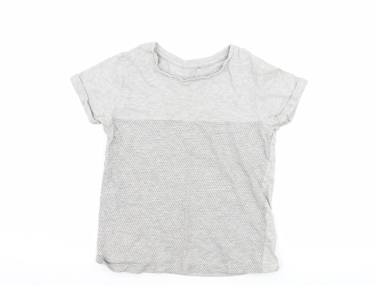George Boys Grey Polka Dot  Basic T-Shirt Size 7-8 Years