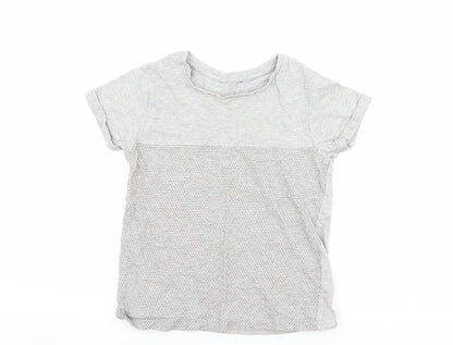 George Boys Grey Polka Dot  Basic T-Shirt Size 7-8 Years