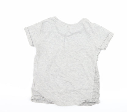 George Boys Grey Polka Dot  Basic T-Shirt Size 7-8 Years