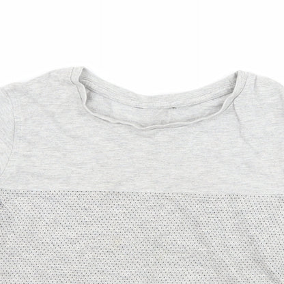 George Boys Grey Polka Dot  Basic T-Shirt Size 7-8 Years