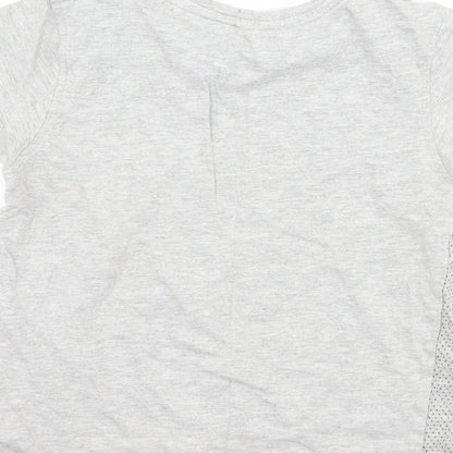 George Boys Grey Polka Dot  Basic T-Shirt Size 7-8 Years