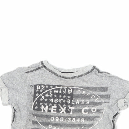 Next Boys Grey   Basic T-Shirt Size 4 Years  - graphic
