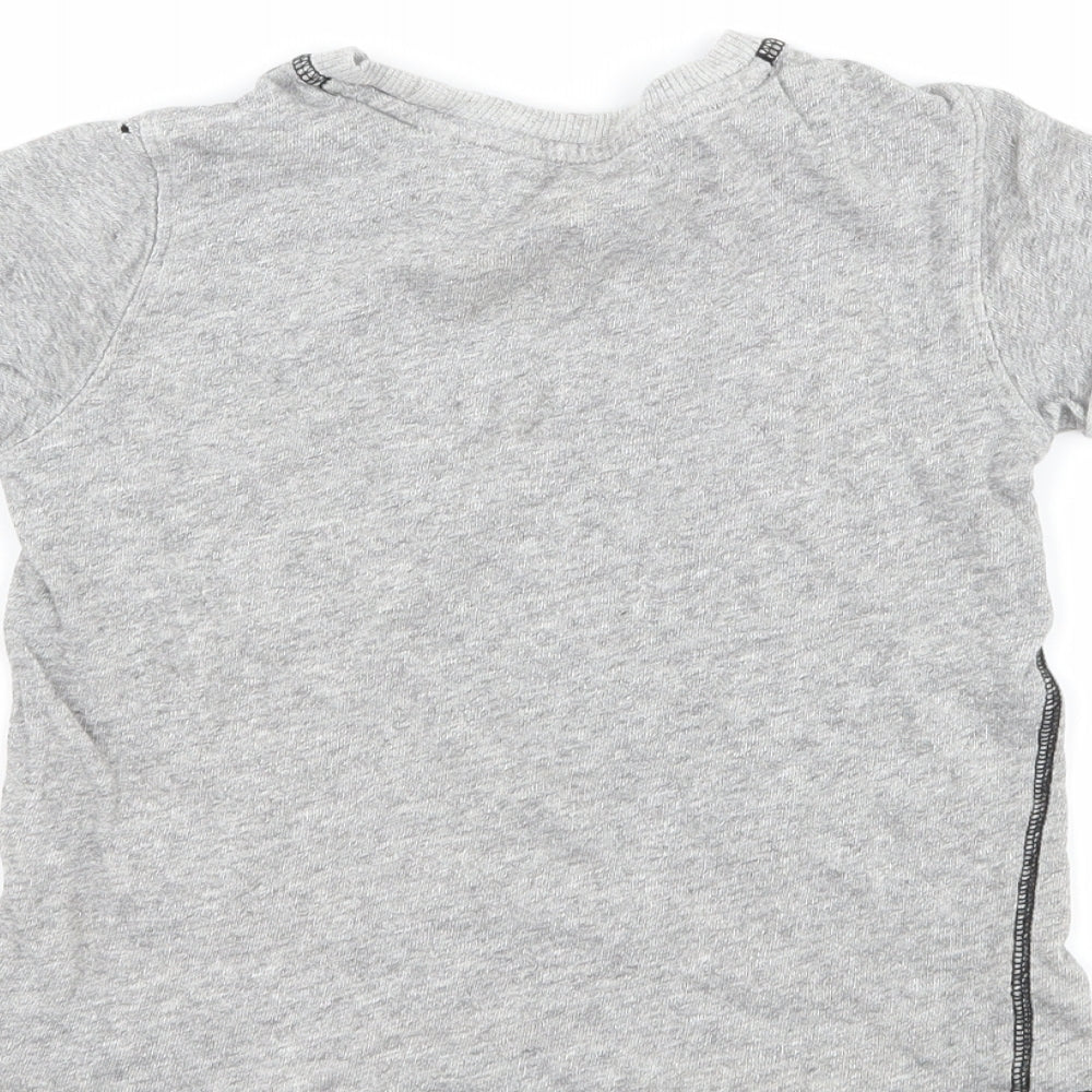 Next Boys Grey   Basic T-Shirt Size 4 Years  - graphic