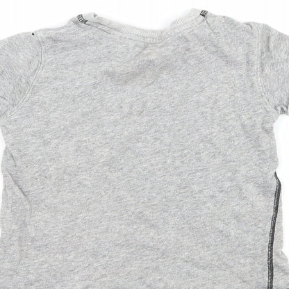 Next Boys Grey   Basic T-Shirt Size 4 Years  - graphic