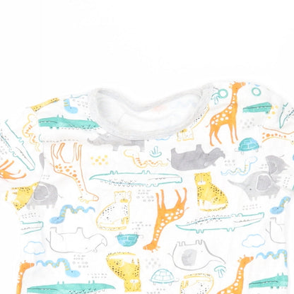 TU  White Animal Print  Pullover Button-Up Size 18-24 Months