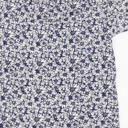 Young Dimension Girls Blue Floral  Basic T-Shirt Size 6-7 Years
