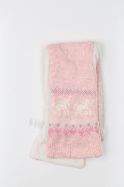 Primark Pink Fair Isle  Scarf Scarves & Wraps One Size