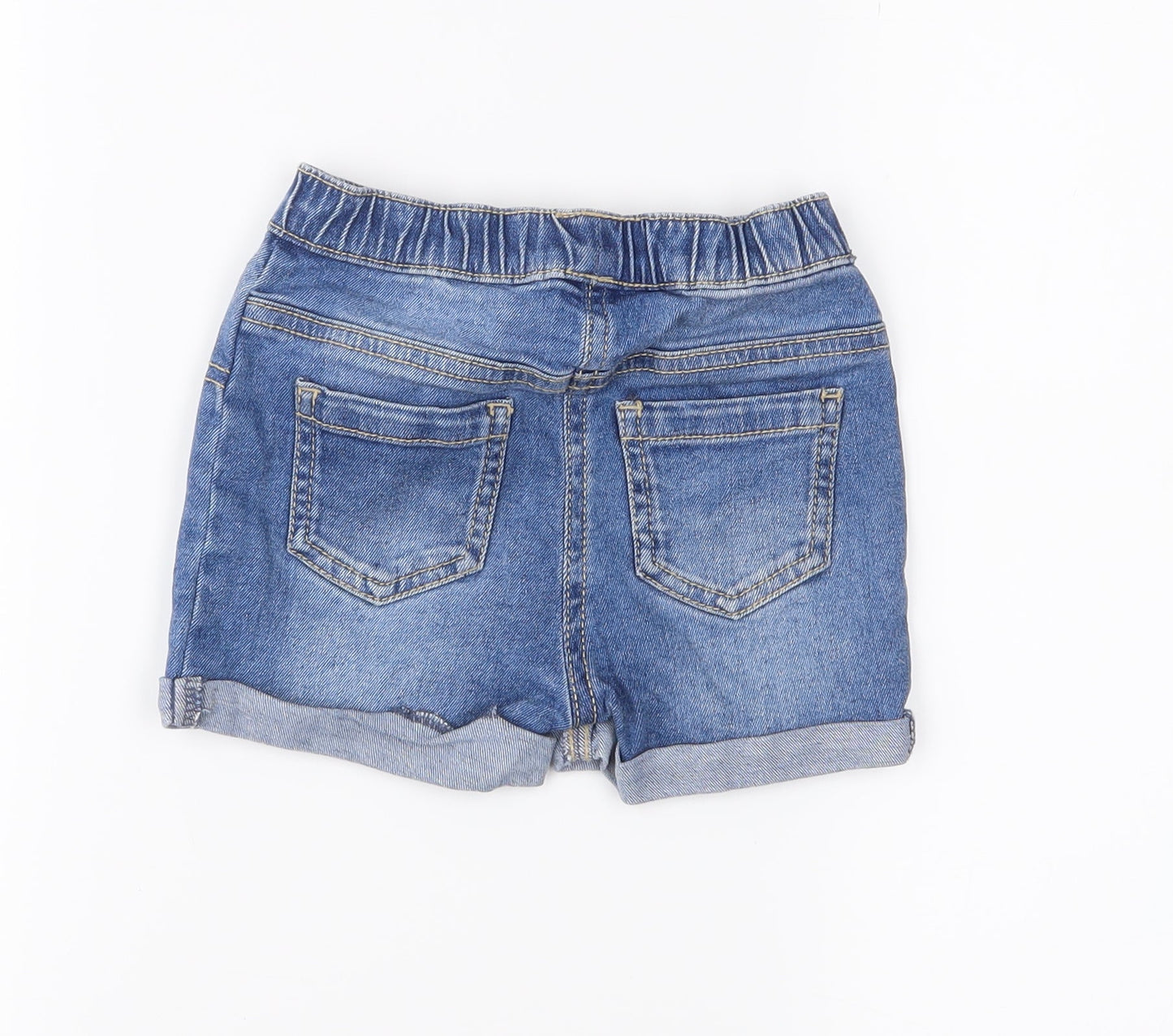 Preworn Girls Blue   Bermuda Shorts Size 2-3 Years