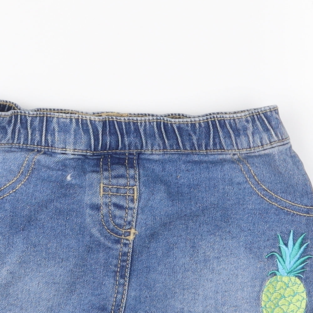Preworn Girls Blue   Bermuda Shorts Size 2-3 Years