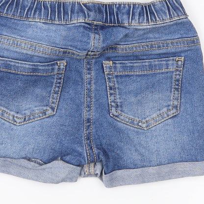 Preworn Girls Blue   Bermuda Shorts Size 2-3 Years