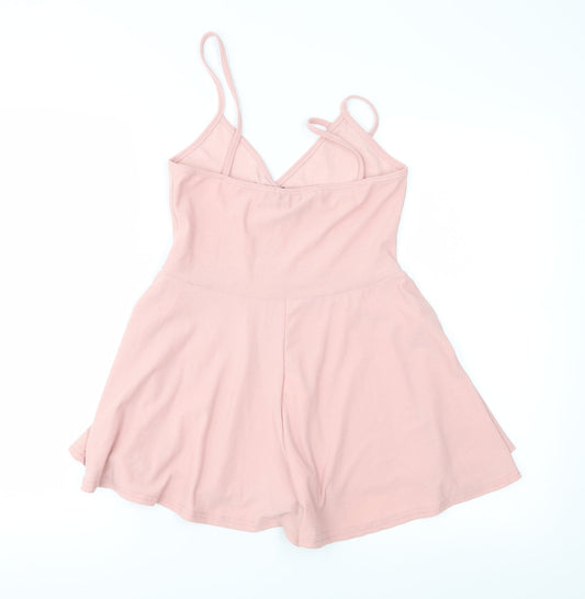 pretty little Thing Womens Pink   Playsuit One-Piece Size 8