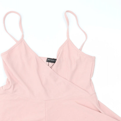 pretty little Thing Womens Pink   Playsuit One-Piece Size 8