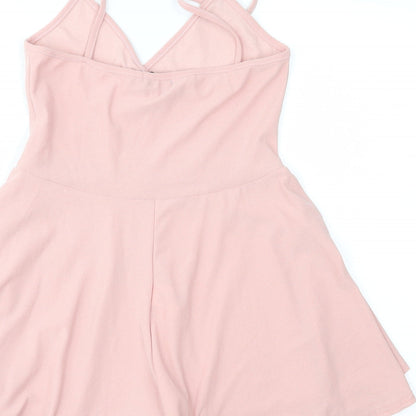pretty little Thing Womens Pink   Playsuit One-Piece Size 8