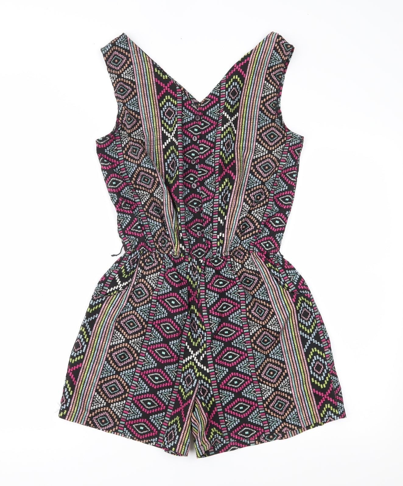 Atmosphere Womens Purple Fair Isle  Playsuit One-Piece Size 8