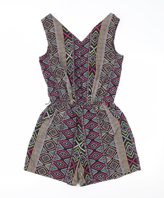 Atmosphere Womens Purple Fair Isle  Playsuit One-Piece Size 8