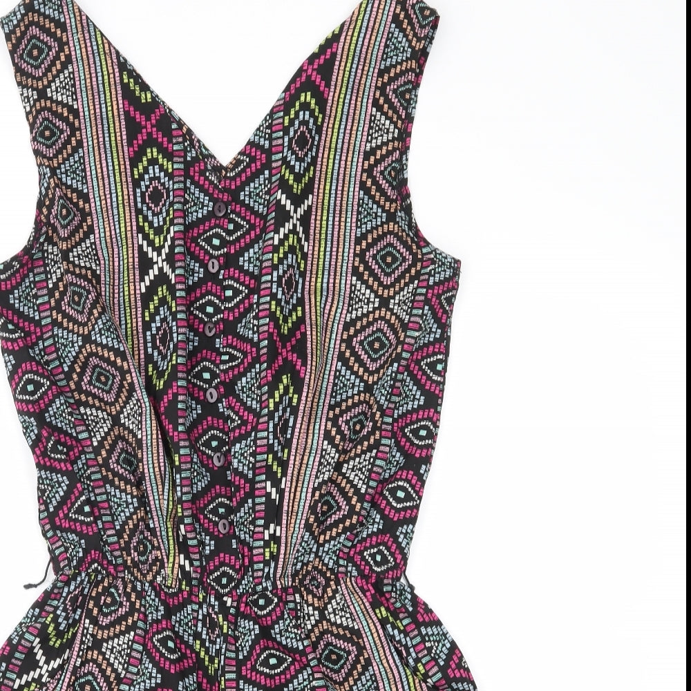 Atmosphere Womens Purple Fair Isle  Playsuit One-Piece Size 8