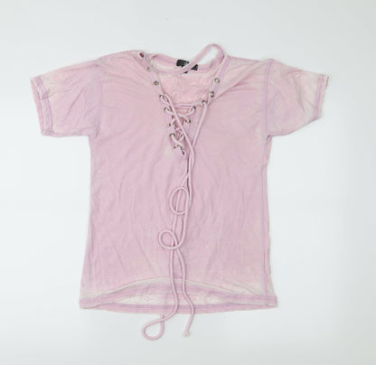 Missguided Womens Pink   Basic T-Shirt Size 8