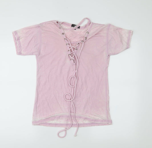 Missguided Womens Pink   Basic T-Shirt Size 8