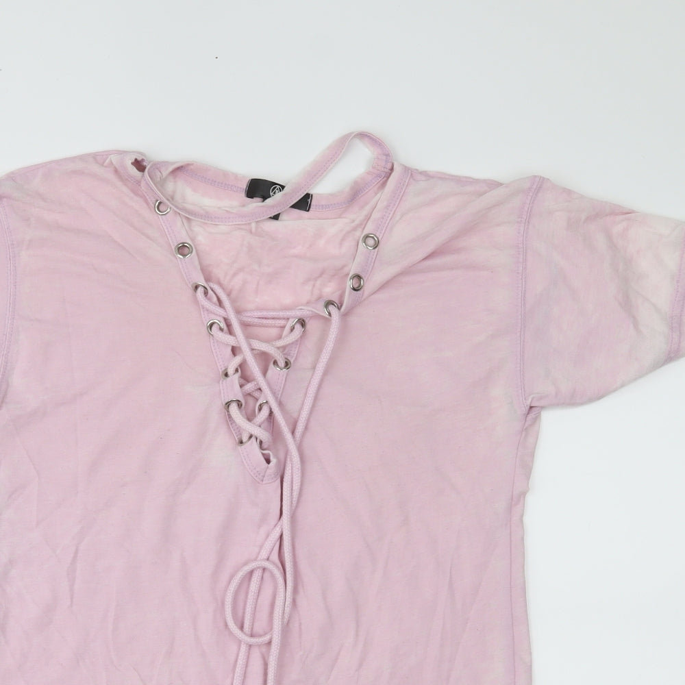 Missguided Womens Pink   Basic T-Shirt Size 8
