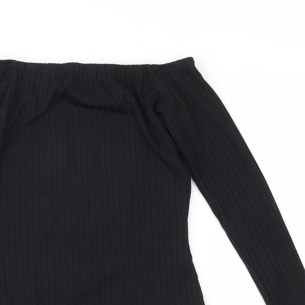 I SAW IT FIRST Womens Black   Bodysuit One-Piece Size 8