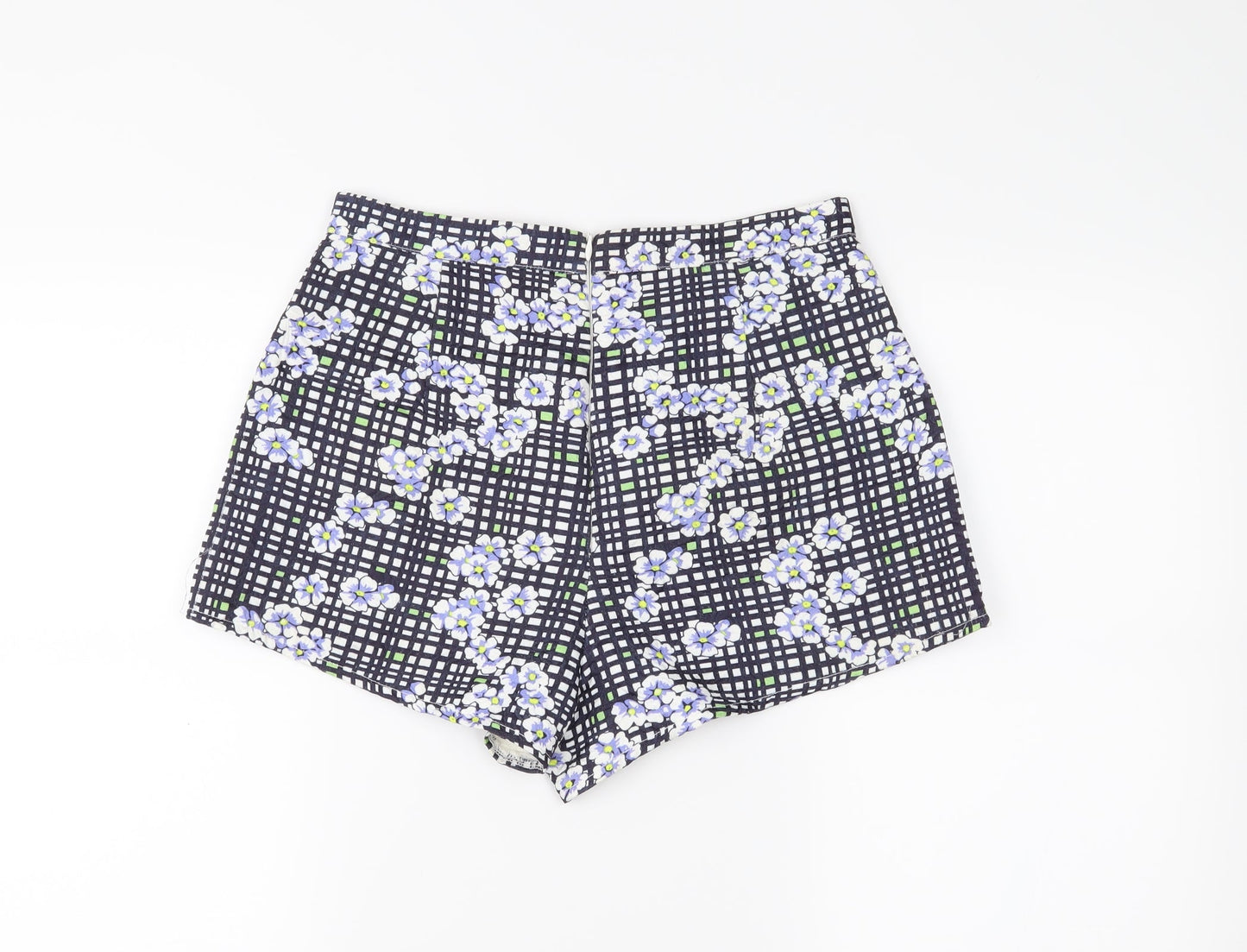 Missguided Womens Black Floral  Hot Pants Shorts Size 10