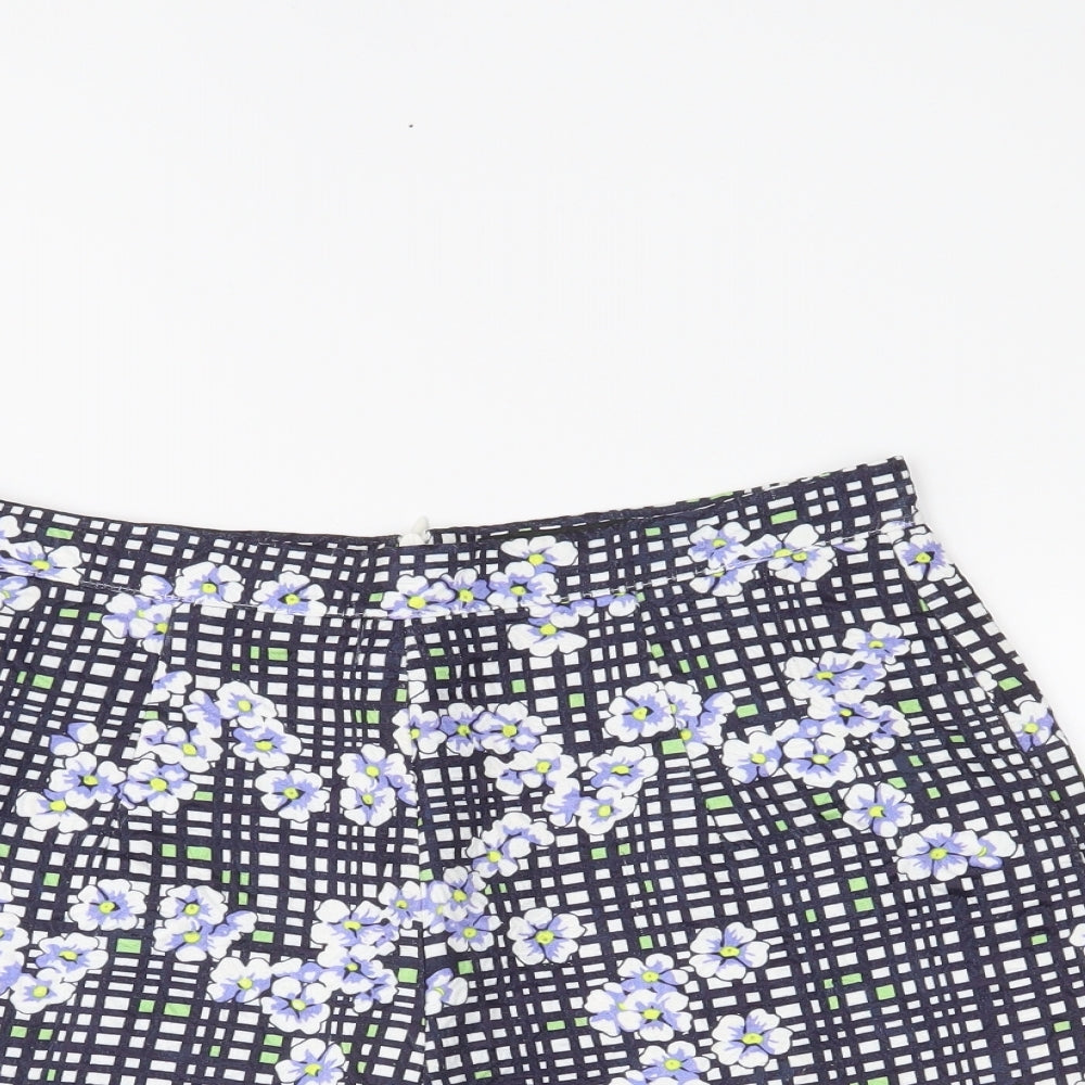 Missguided Womens Black Floral  Hot Pants Shorts Size 10
