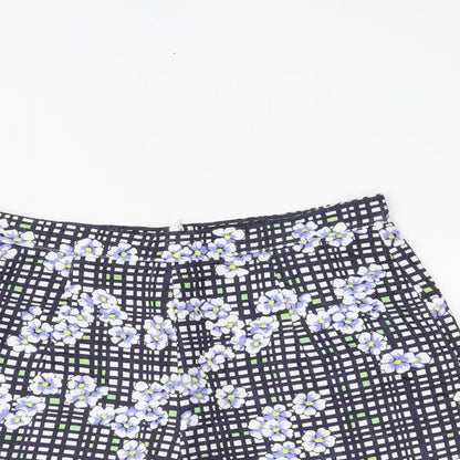 Missguided Womens Black Floral  Hot Pants Shorts Size 10