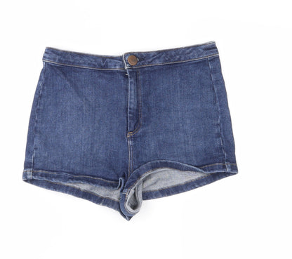 Moto Womens Blue   Hot Pants Shorts Size 10