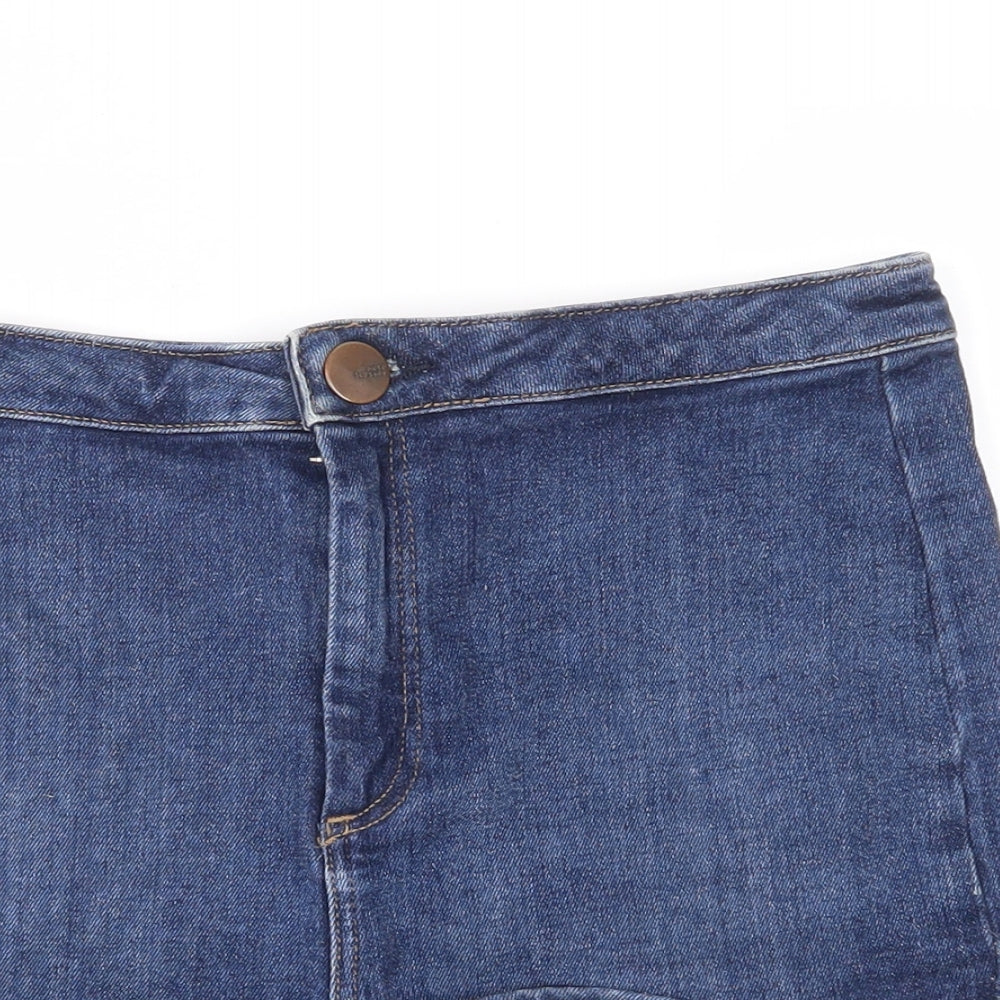 Moto Womens Blue   Hot Pants Shorts Size 10