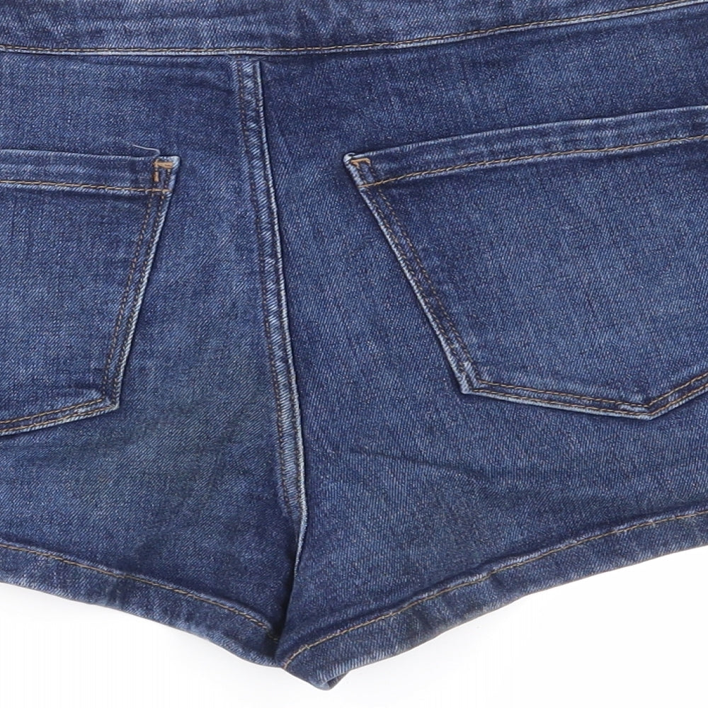 Moto Womens Blue   Hot Pants Shorts Size 10