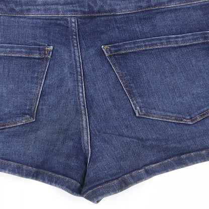 Moto Womens Blue   Hot Pants Shorts Size 10