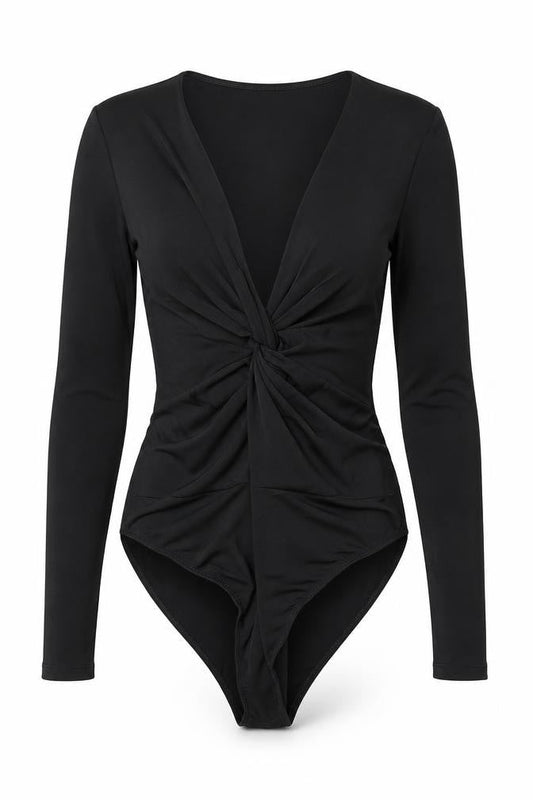 Womens UK Size XS Primark One-Piece Black Bodysuit