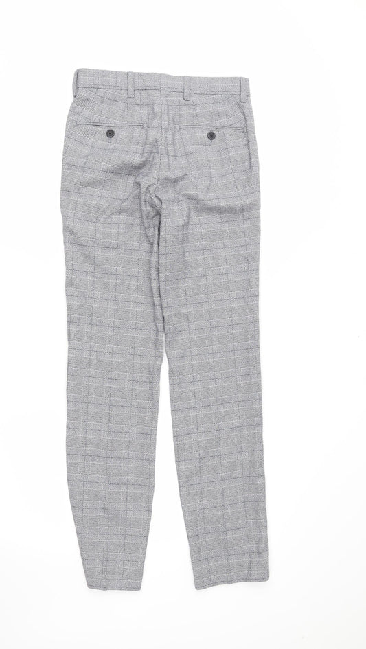 NEXT Womens Grey Plaid  Trousers  Size 26 in L30 in