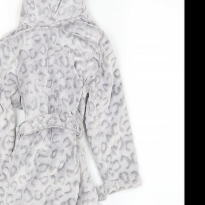 Hullabaloo Girls Grey Solid  Top Robe Size 3-4 Years