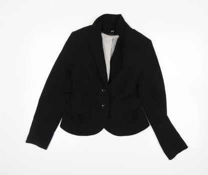 Womens UK Size 8 H&M Black Jacket