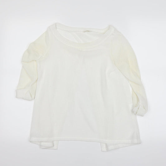 Womens UK Size 6 River Island White Basic T-Shirt