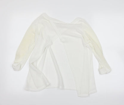 Womens UK Size 6 River Island White Basic T-Shirt