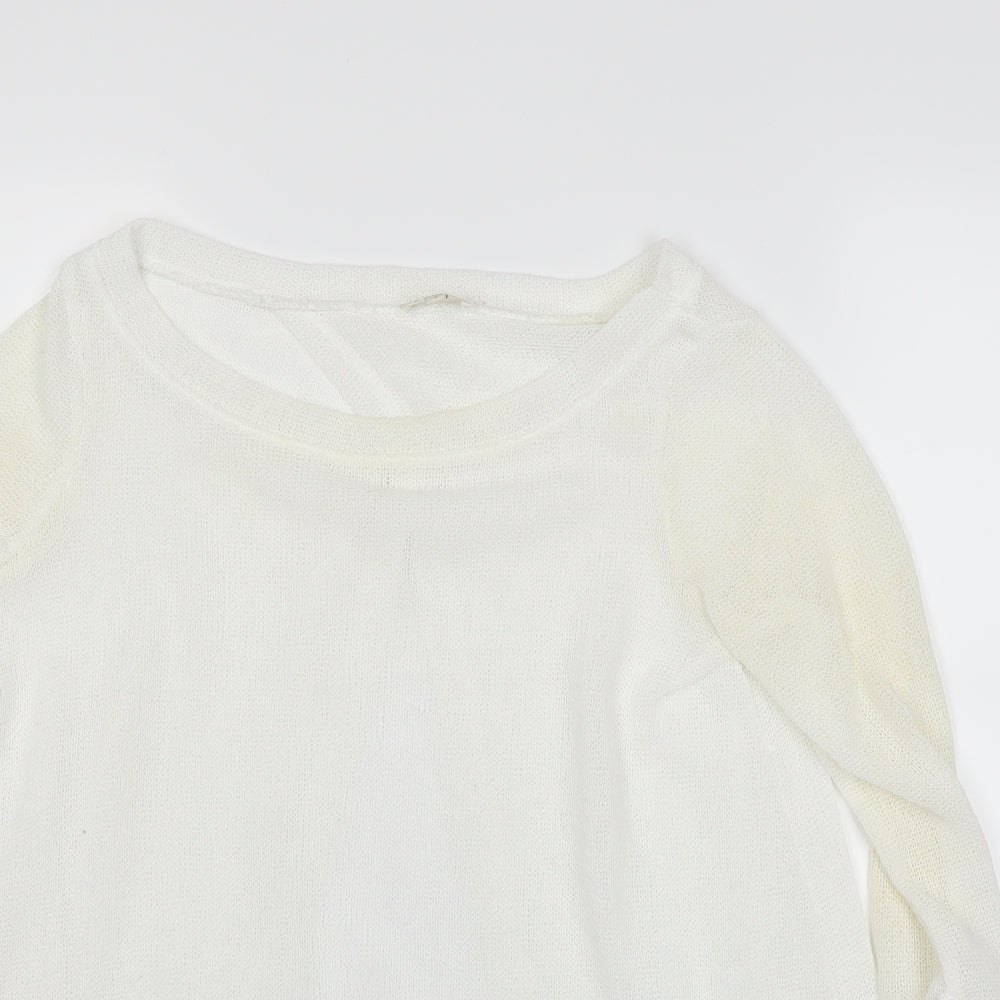 Womens UK Size 6 River Island White Basic T-Shirt