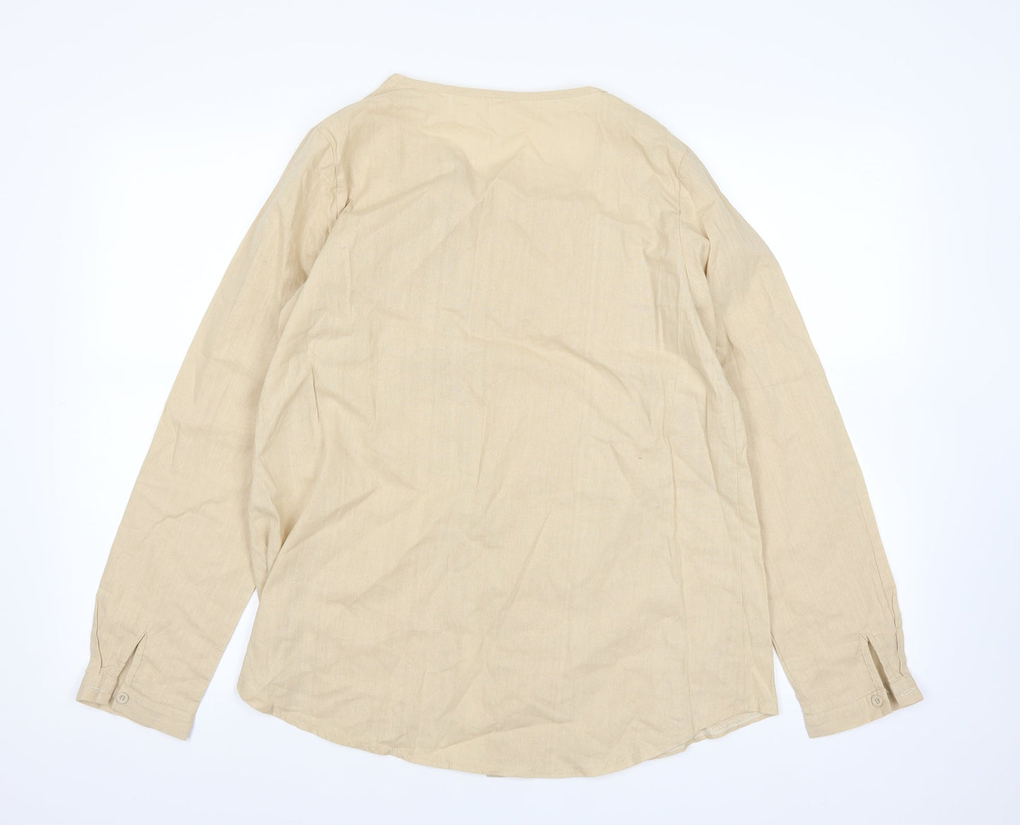 Womens UK Size M Preworn White Basic Button-Up