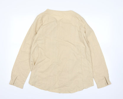 Womens UK Size M Preworn White Basic Button-Up