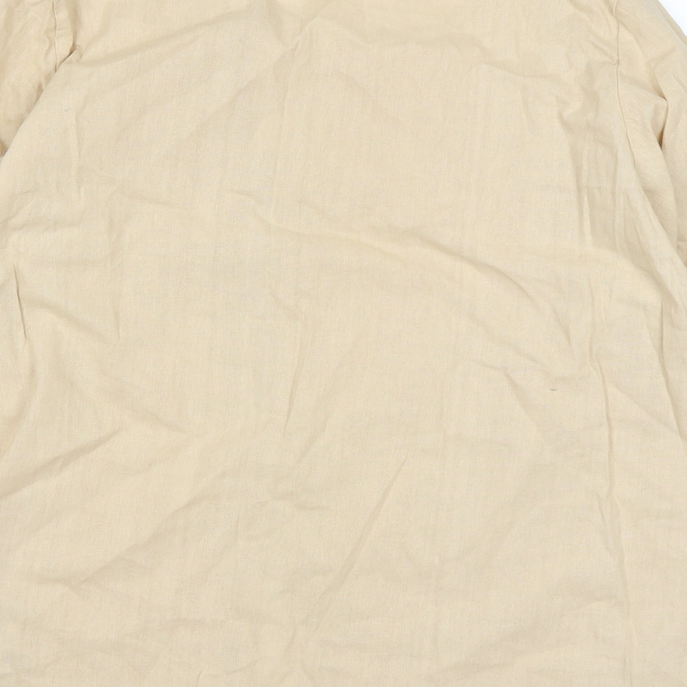 Womens UK Size M Preworn White Basic Button-Up