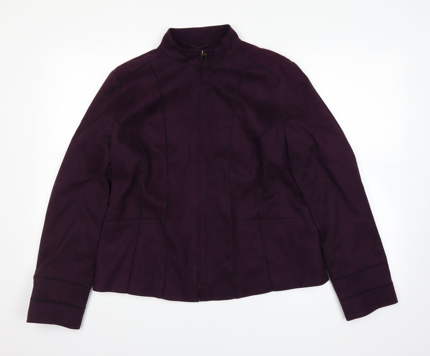 Womens UK Size 16 M&Co Purple Jacket