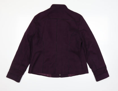 Womens UK Size 16 M&Co Purple Jacket