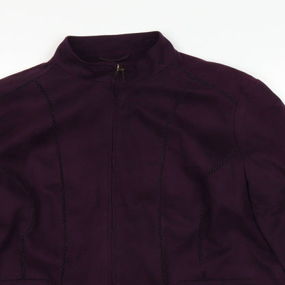 Womens UK Size 16 M&Co Purple Jacket