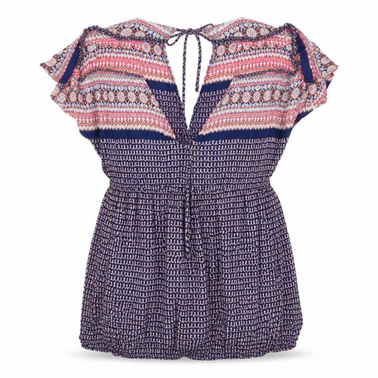 Front view of Papaya women’s blue a-line, size L