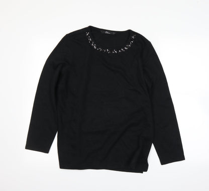 BM Womens Black   Pullover Jumper Size S