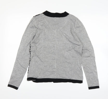 Womens UK Size M Anne Smith Grey Basic T-Shirt