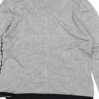 Womens UK Size M Anne Smith Grey Basic T-Shirt